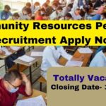 Community Resources Persons Recruitment Apply Now- Coochbehar District New Recruitment CRP